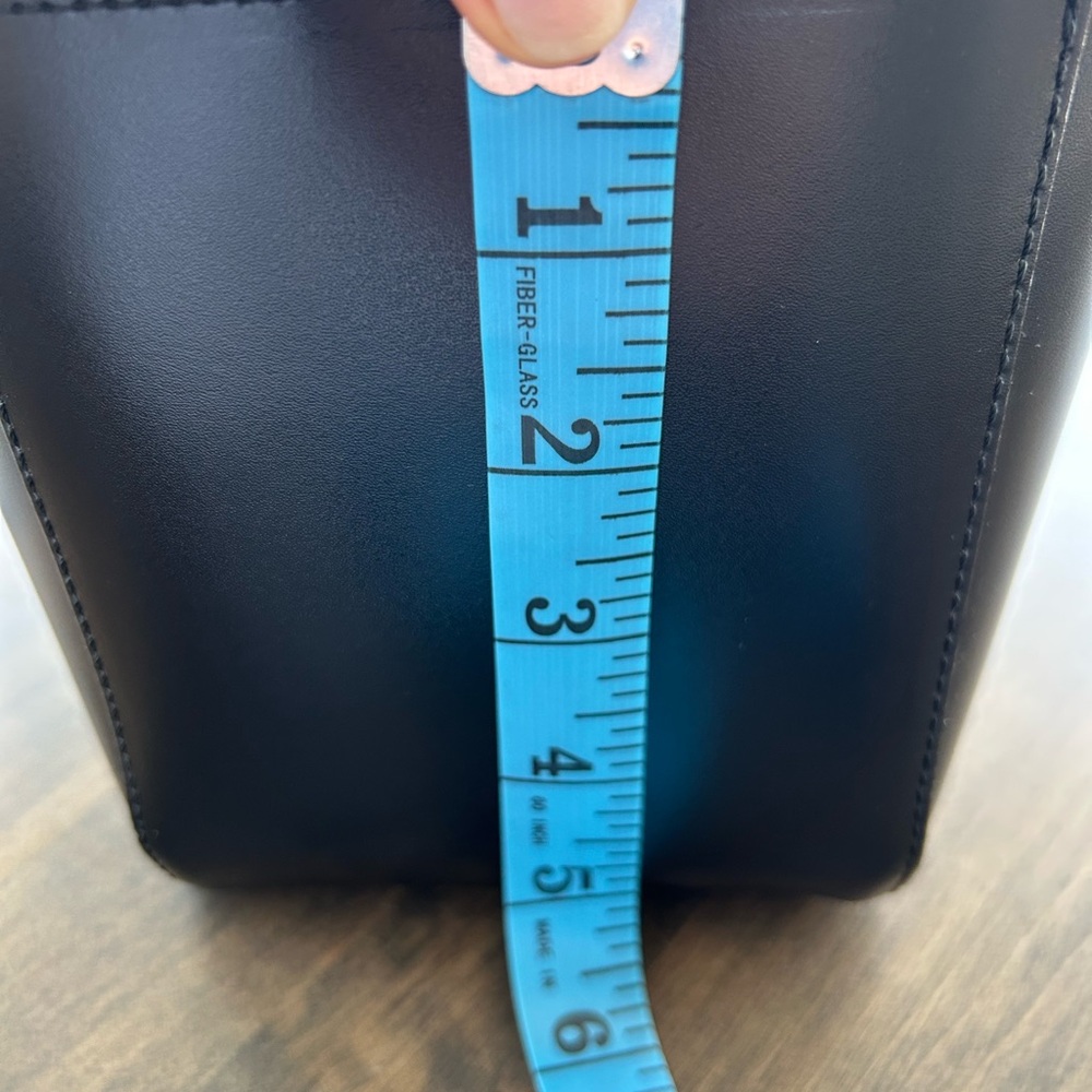 Zara Black Genuine Leather Bucket Bag - Picture 14 of 16